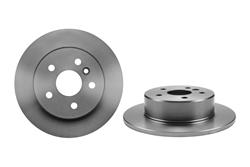 Brake Rotor, Brembo, Solid, Solid Surface, 11.34 in. Diameter, Iron, UV-Coated, Toyota, Each