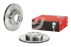 Brake Rotor, Brembo, Vented, Solid Surface, 9.53 in. Diameter, Iron, UV-Coated, For use on Acura®, Each