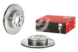 Brake Rotor, Brembo, Vented, Solid Surface, 9.37 in. Diameter, Iron, UV-Coated, Geo, Each