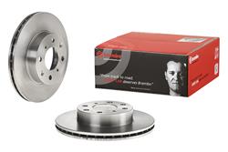 Brake Rotor, Brembo, Vented, Solid Surface, 9.53 in. Diameter, Iron, UV-Coated, For use on Honda®, Each