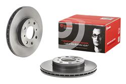 Brake Rotor, Brembo, Vented, Solid Surface, 9.45 in. Diameter, Iron, UV-Coated, For use on Honda®, Each