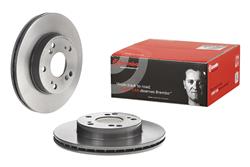 Brake Rotor, Brembo, Vented, Solid Surface, 10.31 in. Diameter, Iron, UV-Coated, For use on Acura®, Each