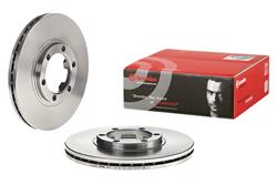Brake Rotor, Brembo, Vented, Solid Surface, 10.12 in. Diameter, Iron, UV-Coated, For use on Honda®, Each