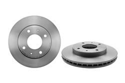 Brake Rotor, Brembo, Vented, Solid Surface, 10.08 in. Diameter, Iron, UV-Coated, Eagle, Each