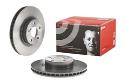 Brake Rotor, Brembo, Vented, Solid Surface, 10.87 in. Diameter, Iron, UV-Coated, Saab, Each