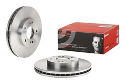 Brake Rotor, Brembo, Vented, Solid Surface, 11.02 in. Diameter, Iron, UV-Coated, for Nissan, Each