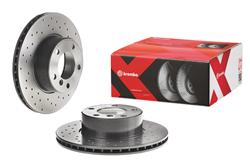 Brake Rotor, Brembo, Vented, Cross-Drilled Surface, 11.61 in. Diameter, Iron, UV-Coated, BMW, Each
