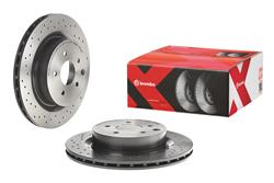 Brake Rotor, Brembo, Vented, Cross-Drilled Surface, 12.68 in. Diameter, Iron, UV-Coated, for Infiniti, Each