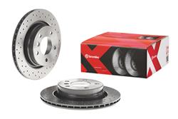 Brake Rotor, Brembo, Vented, Cross-Drilled Surface, 11.58 in. Diameter, Iron, UV-Coated, BMW, Each