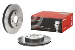 Brake Rotor, Brembo, Vented, Solid Surface, 10.16 in. Diameter, Iron, UV-Coated, Ford, Each