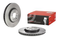 Brake Rotor, Brembo, Vented, Solid Surface, 12.44 in. Diameter, Iron, UV-Coated, Mercedes-Benz, Each