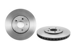 Brake Rotor, Brembo, Vented, Solid Surface, 11.1 in. Diameter, Iron, UV-Coated, Chrysler, Each