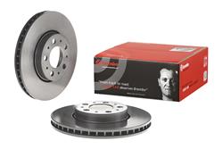 Brake Rotor, Brembo, Vented, Solid Surface, 11.26 in. Diameter, Iron, UV-Coated, Volvo, Each