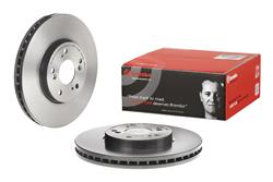 Brake Rotor, Brembo, Vented, Solid Surface, 11.81 in. Diameter, Iron, UV-Coated, For use on Acura®, Each
