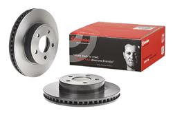 Brake Rotor, Brembo, Vented, Solid Surface, 11.34 in. Diameter, Iron, UV-Coated, Jeep, Each