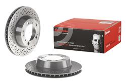 Brake Rotor, Brembo, Vented, Cross-Drilled Surface, 11.77 in. Diameter, Iron, UV-Coated, Porsche, Each