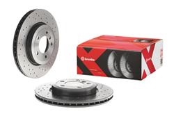 Brake Rotor, Brembo, Vented, Cross-Drilled Surface, 12.8 in. Diameter, Iron, UV-Coated, BMW, Each