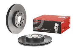 Brake Rotor, Brembo, Vented, Solid Surface, 11.34 in. Diameter, Iron, UV-Coated, Audi, Each