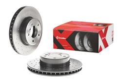 Brake Rotor, Brembo, Vented, Cross-Drilled Surface, 12.76 in. Diameter, Iron, UV-Coated, BMW, Each
