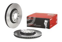 Brake Rotor, Brembo, Vented, Solid Surface, 12.13 in. Diameter, Iron, UV-Coated, Saab, Each