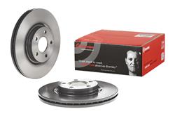 Brake Rotor, Brembo, Vented, Solid Surface, 11.81 in. Diameter, Iron, UV-Coated, Volvo, Each