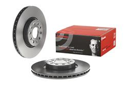 Brake Rotor, Brembo, Vented, Solid Surface, 12.28 in. Diameter, Iron, UV-Coated, Audi, Each