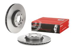 Brake Rotor, Brembo, Vented, Solid Surface, 12.32 in. Diameter, Iron, UV-Coated, Volkswagen, Each