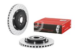 Brake Rotor, Brembo, Vented, Cross-Drilled Surface, 14.96 in. Diameter, Iron, UV-Coated, for Nissan, Each
