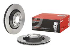 Brake Rotor, Brembo, Vented, Solid Surface, 12.2 in. Diameter, Iron, UV-Coated, Audi, Each