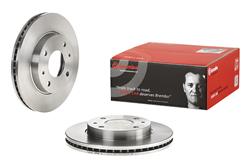 Brake Rotor, Brembo, Vented, Solid Surface, 10.12 in. Diameter, Iron, UV-Coated, for Hyundai, Each