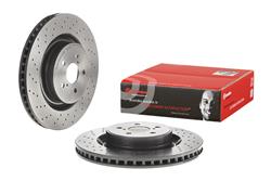 Brake Rotor, Brembo, Vented, Cross-Drilled Surface, 14.17 in. Diameter, Iron, UV-Coated, Lexus, Each