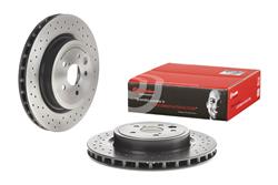 Brake Rotor, Brembo, Vented, Cross-Drilled Surface, 13.58 in. Diameter, Iron, UV-Coated, Lexus, Each