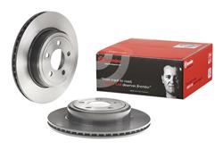 Brake Rotor, Brembo, Vented, Solid Surface, 12.6 in. Diameter, Iron, UV-Coated, Chrysler, Each