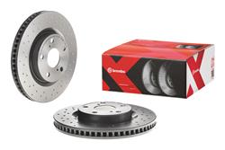 Brake Rotor, Brembo, Vented, Cross-Drilled Surface, 11.65 in. Diameter, Iron, UV-Coated, Lexus, Each