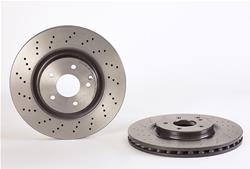 Brake Rotor, Brembo, Vented, Cross-Drilled Surface, 12.99 in. Diameter, Iron, UV-Coated, Mercedes-Benz, Each
