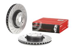 Brake Rotor, Brembo, Vented, Cross-Drilled Surface, 13.19 in. Diameter, Iron, UV-Coated, Mercedes-Benz, Each