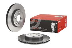 Brake Rotor, Brembo, Vented, Solid Surface, 11.02 in. Diameter, Iron, UV-Coated, Mini Cooper, Each