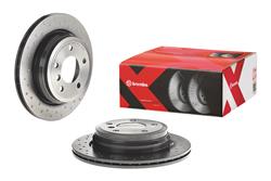 Brake Rotor, Brembo, Vented, Cross-Drilled Surface, 11.81 in. Diameter, Iron, UV-Coated, BMW, Each