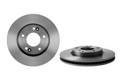 Brake Rotor, Brembo, Vented, Solid Surface, 11.02 in. Diameter, Iron, UV-Coated, for Kia, Each