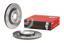 Brake Rotor, Brembo, Vented, Solid Surface, 12.99 in. Diameter, Iron, UV-Coated, Audi, Each