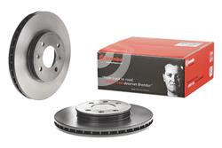 Brake Rotor, Brembo, Vented, Solid Surface, 10.08 in. Diameter, Iron, UV-Coated, for Hyundai, Each