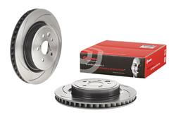 Brake Rotor, Brembo, Vented, Slotted Surface, 13.58 in. Diameter, Iron, UV-Coated, Lexus, Each