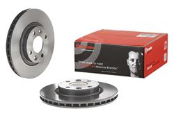 Brake Rotor, Brembo, Vented, Solid Surface, 10.16 in. Diameter, Iron, UV-Coated, Smart, Each