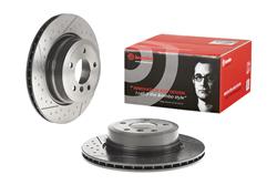 Brake Rotor, Brembo, Vented, Cross-Drilled and Slotted Surface, 12.76 in. Diameter, Iron, UV-Coated, BMW, Each