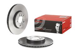 Brake Rotor, Brembo, Vented, Solid Surface, 12.09 in. Diameter, Iron, UV-Coated, Mini Cooper, Each