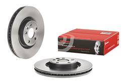 Brake Rotor, Brembo, Vented, Solid Surface, 12.8 in. Diameter, Iron, UV-Coated, Jaguar, Each