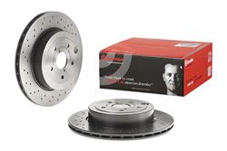 Brake Rotor, Brembo, Vented, Cross-Drilled Surface, 12.83 in. Diameter, Iron, UV-Coated, Subaru, Each