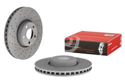 Brake Rotor, Brembo, Vented, Cross-Drilled Surface, 13.46 in. Diameter, Iron, UV-Coated, Mercedes-Benz, Each