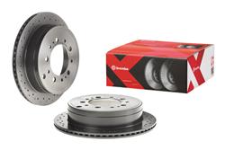 Brake Rotors, Premium UV Coated, Cross-drilled Surface, Iron, UV-coated, 13.58 in. O.D., Rear, Lexus, Toyota, Each