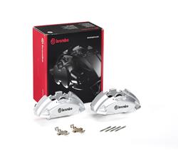 BREMBO XTRA DISC BRAKE CALIPER SILVER MERC Mercedes-Benz E53 AMG 2020, E63 AMG S 2020, E300 2017, E350 2023-2020, E450 2020, GLC300 2022-2016